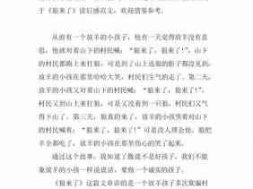 狼来了语言故事读后感（狼来了故事读后感高中作文）