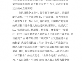 有关抗战故事的读后感（有关抗战故事的读后感500字）