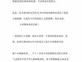 读后感提纲格式图片（读后感提纲格式图片小英雄）