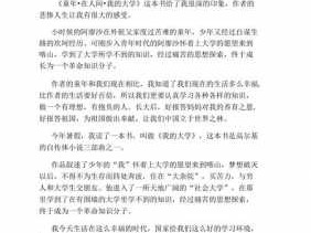 《我的大学》读后感（母亲我的大学读后感）