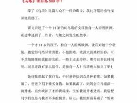 乌塔课文简单读后感（乌塔读后感500字）