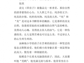 草房子乐园读后感（草房子读后感作文400字）