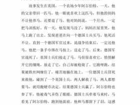 战马读后感500字作文（战马读后感300字）