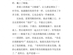 关于眼睛读后感目送（关于眼睛）