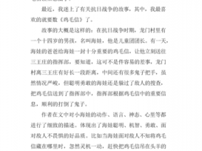 鸡毛传信的读后感（鸡毛信的故事读后感）