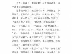 南辕北辙读后感450字（南辕北辙读后感450字左右）