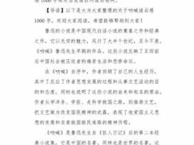 呐喊读后感180字（呐喊读后感一千字）