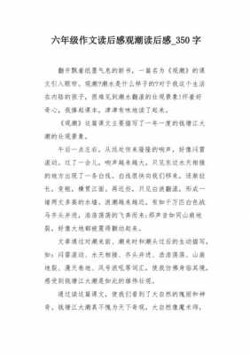 观潮的读后感的作文（观潮的读后感怎么写300字）