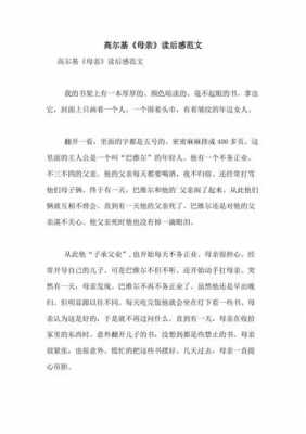 高尔基母亲读后感300字（高尔基母亲的心得体会）