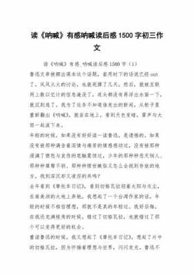 呐喊读后感1500字（呐喊读后感15002000字作文）