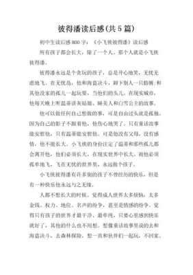 彼得潘读后感豆瓣（彼得潘读后感中文）