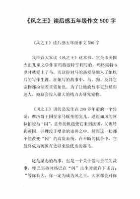 五年级500字读后感的简单介绍