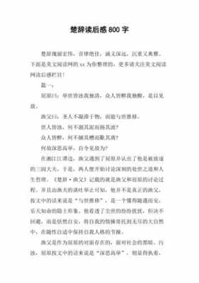 读后感楚辞（楚辞读后感300字）