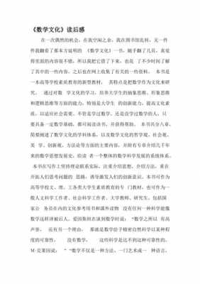 数学文化读本读后感（数学文化读本读后感300字）