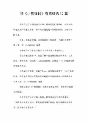 小狗钱钱读后感简介（小狗钱钱读后感总结）