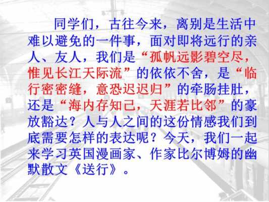 文章《送行》读后感（送行阅读）