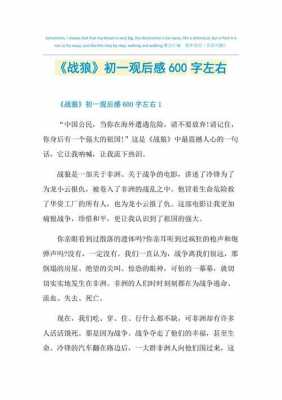 读后感范文战狼（战狼读后感300字作文）