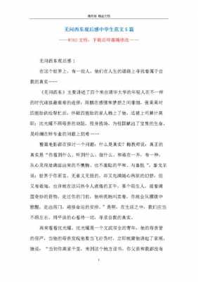 无问西东读后感500（无问西东读后感600字）