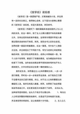 放学后读后感400字（放学后读后感400字怎么写）