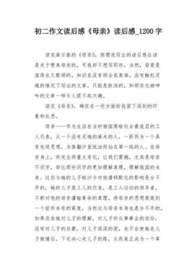 母亲读后感3000（母亲读后感100字左右）