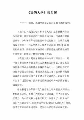 我的大学读后感简写（我的大学读后感简写50字）