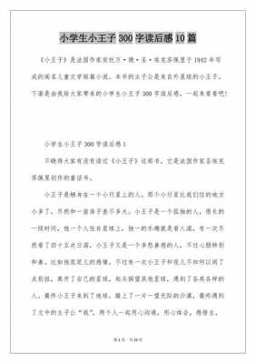 小王子这篇读后感（小王子读后感300字1篇）