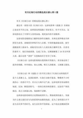 关于红海行动读后感（关于红海行动的读后感）