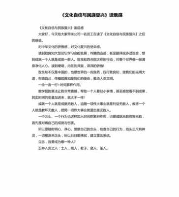 文化自信读后感（文化自信读后感400字）