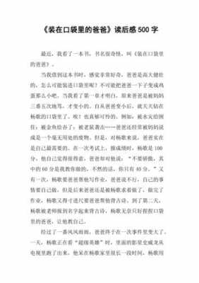 爸爸的看护着读后感（爸爸的看护人读后感作文450字）