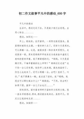 平凡的感动读后感（平凡的感动作文800字作文）