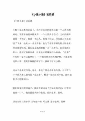 小狼小狼读后感.（小狼小狼读后感100字）