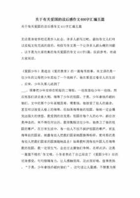 读爱国故事读后感（爱国故事读后感作文400字）