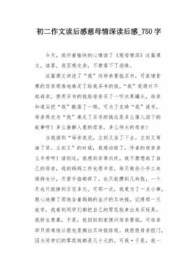 慈母情深的读后感作文（慈母情深读后感作文400字左右）