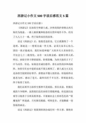 五百字读后感西游记（西游记五百字读后感作文）