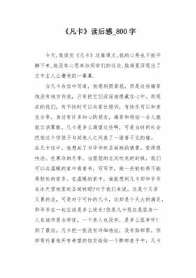 凡卡读后感的作文（读凡卡有感作文500字）