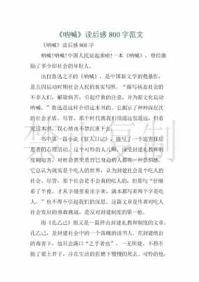 呐喊的读后感（呐喊的读后感800字左右）