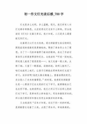 灯光读后感.（灯光读后感100字）