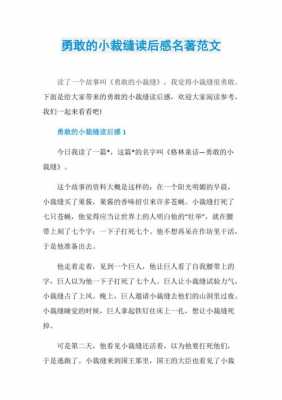 聪明勇敢的读后感（聪明勇敢的故事有哪些）