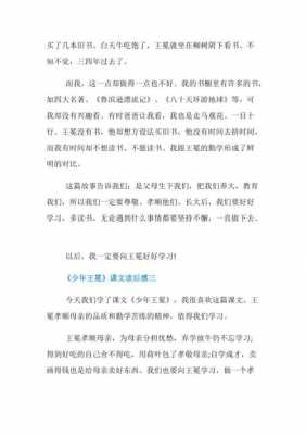 关于少年王冕读后感（少年王冕让我们感受到主人公什么样的精神和品德）