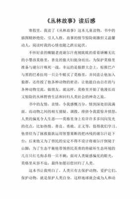 丛林的故事读后感200（丛林的故事读后感2000字）