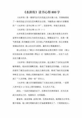 水浒传读后感大学（水浒传读后感800字）