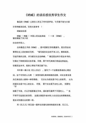 呐喊读后感370字（呐喊读后感3000字）