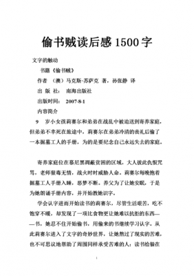 读后感500字《贼》（窃书贼读后感）