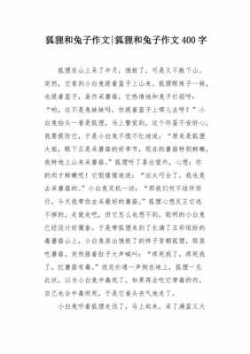 兔子狐狸故事读后感（兔子狐狸的故事）