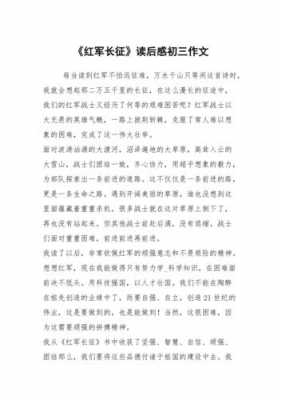 红军后的读后感作文（看完关于红军后的心得体会500字）