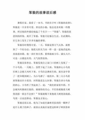 笨狼的故事的读后感（笨狼的故事的读后感300字）