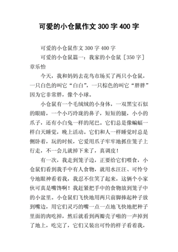 小仓鼠收养记读后感（养小仓鼠的心得体会）