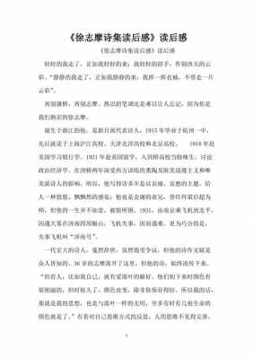 徐志摩的文章读后感（徐志摩文章读后感悟200字）